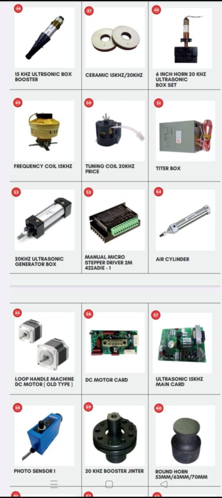 Ultrasonic Welding Machine Parts & Accessories